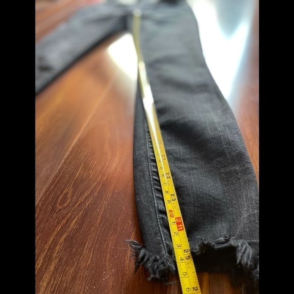 3x1 Black High Rise Skinny Jeans Raw Hem size 23 - Picture 12 of 13